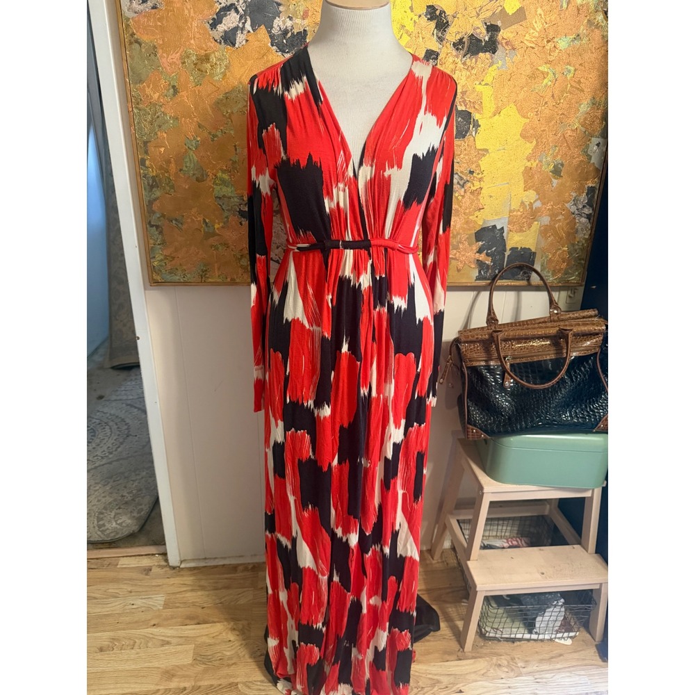 Rachel Pally Red, Black & White Maxi Dress